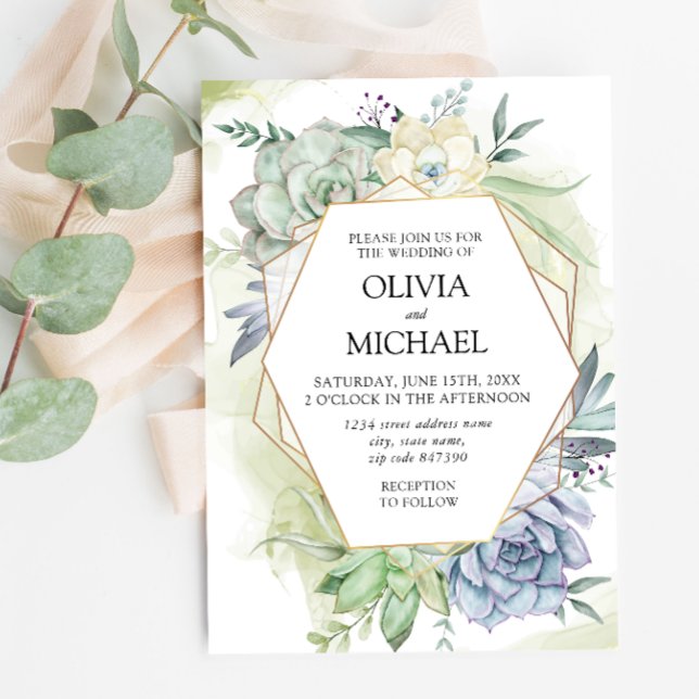 Elegante y exitosa Invitación a la Boda Verde (Subido por el creador)