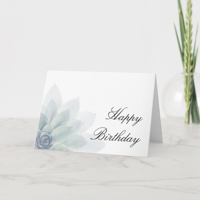 Elegante y exitosa tarjeta de cumpleaños (Anverso)
