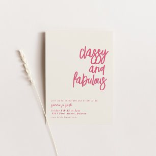 Elegante y fabulosa Invitación a la ducha de novia