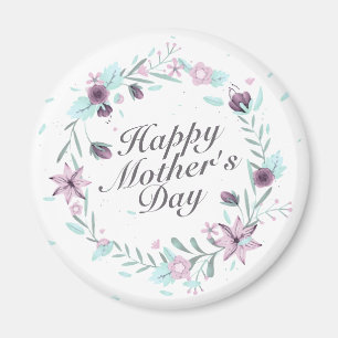 Elegante y feliz día de la madre imán de la flor