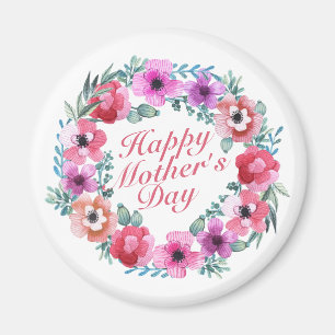 Elegante y feliz día de la madre imán de la flor