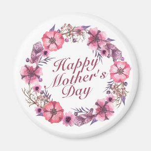 Elegante y feliz día de la madre imán de la flor