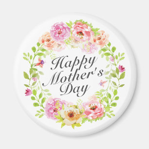 Elegante y feliz día de la madre imán de la flor