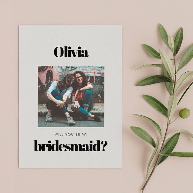 Elegante y foto de moda Serás mi dama de honor (Subido por el creador)