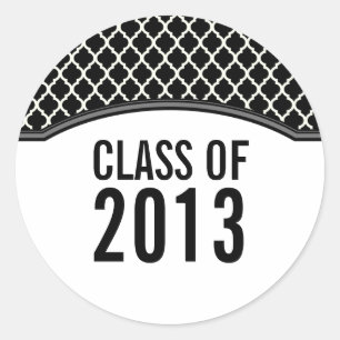 Elegante y gris Pegatinas de graduación de Quatref