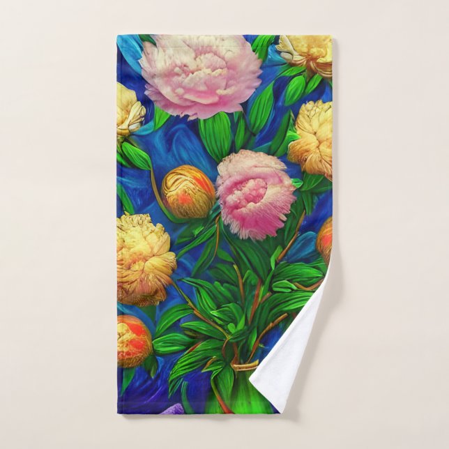 Elegante y hermosa colección de Peony (Toalla de mano)