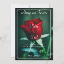 Elegante y hermosa invitación a la boda Rosa