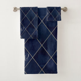 Elegante y lujoso Argyle Royal Blue Beige Gold