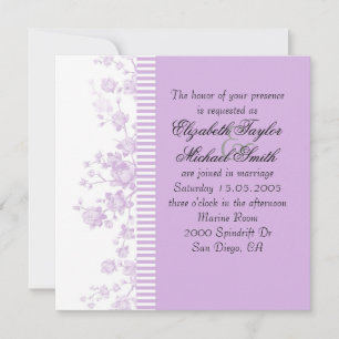 Elegante y lujoso Campeón Púrpura Invitación a la