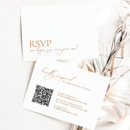 Elegante y minimalista código QR Boda RSVP