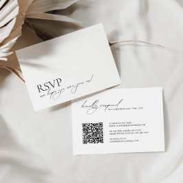 Elegante y minimalista código QR Boda RSVP