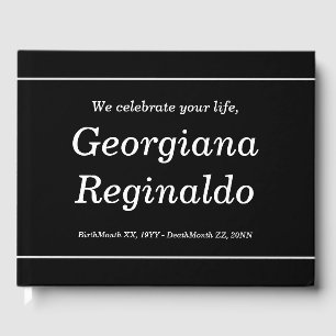 Elegante y minimalista libro de invitados para fun