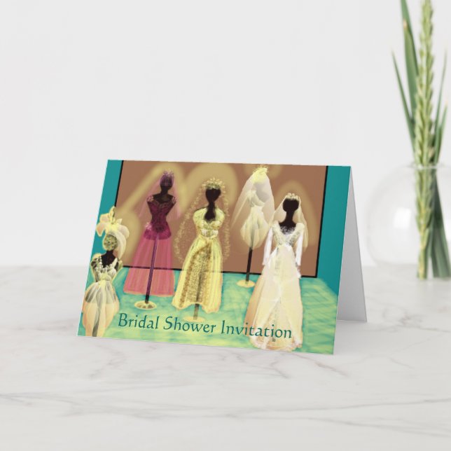 Elegante y Moda Invitación a la ducha de novia (Anverso)