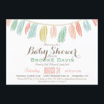 Elegante y moderna invitación a Baby Shower<br><div class="desc">Agradable, colorido y moderno baño de bebés con ducha de colores azul pastel, verde verde azulado, rosa, coral, amarillo y marrón claro. La elegante ducha neutra invita a las duchas para niños o chicas. Gran año de primavera, verano, otoño o invierno de la boda de la ducha o rociadura de...</div>