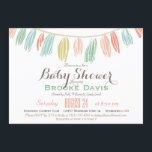 Elegante y moderna invitación a Baby Shower<br><div class="desc">Agradable, colorido y moderno baño de bebés con ducha de colores azul pastel, verde verde azulado, rosa, coral, amarillo y marrón claro. La elegante ducha neutra invita a las duchas para niños o chicas. Gran año de primavera, verano, otoño o invierno de la boda de la ducha o rociadura de...</div>