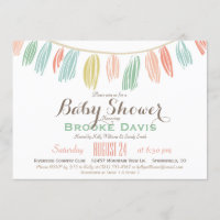 Elegante y moderna invitación a Baby Shower
