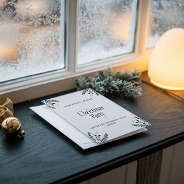 Elegante y moderna invitación a fiesta de Navidade