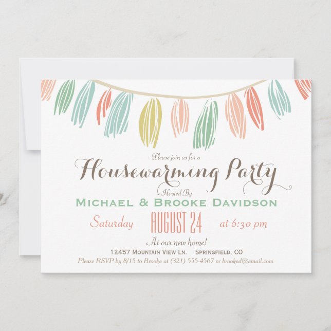 Elegante y moderna invitación a fiesta para el cam (Anverso)