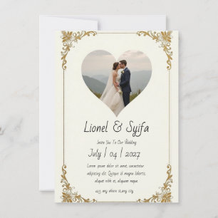 Elegante y moderna invitación a la boda