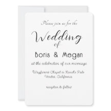 Elegante y moderna invitación a la boda