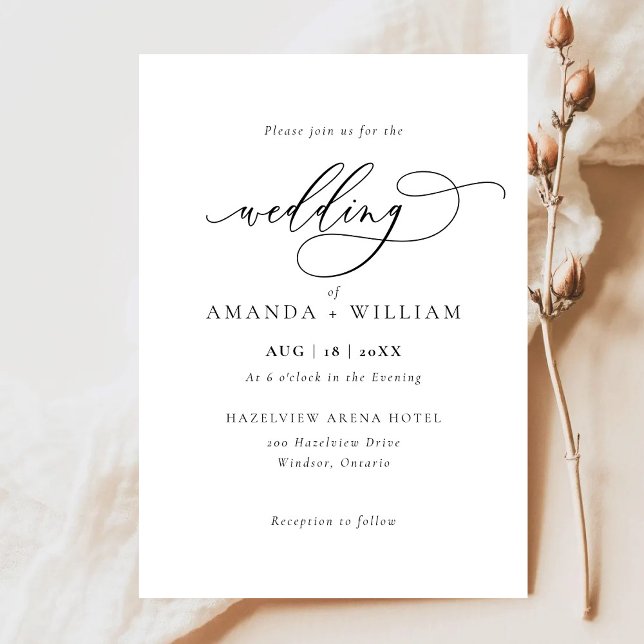 Elegante y moderna invitación a la boda formal (Subido por el creador)