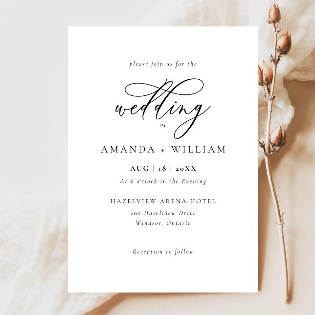 Elegante y moderna invitación a la boda formal (Subido por el creador)