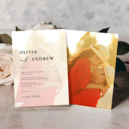 Elegante y moderna invitación a la boda Minimalist