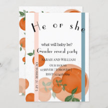 Elegante y moderna invitación a revelar género