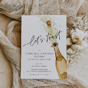 Elegante y moderna invitación al 50 aniversario Bo