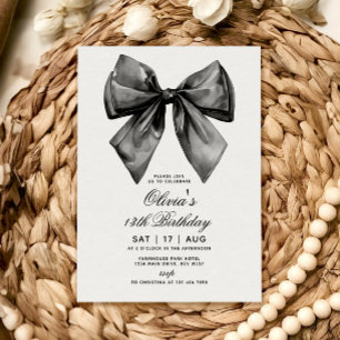 Elegante y moderna invitación al cumpleaños de Bla