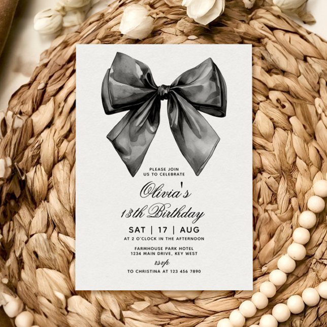 Elegante y moderna invitación al cumpleaños de Bla (Subido por el creador)