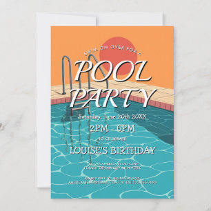 elegante y moderna invitación de fiesta junto a la