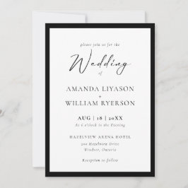 Elegante y moderna invitación formal de boda