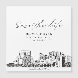 Elegante y moderna playa de Myrtle Save the Date M