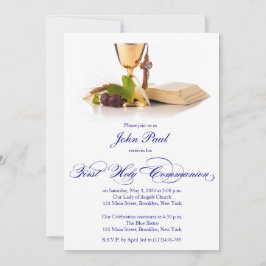 Elegante y moderna Primera Invitación de la comuni