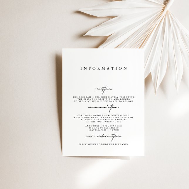 Elegante y moderna tarjeta Boda simple (Subido por el creador)
