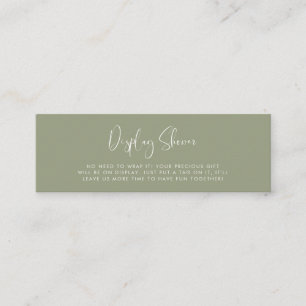 Elegante y moderna tarjeta de ducha Sage green Dis