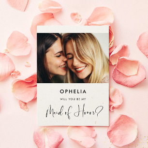 Elegante y moderna tarjeta de foto de propuesta de