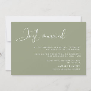 Elegante y moderna tarjeta de justos casados