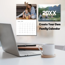 Elegante y moderno calendario fotográfico familiar
