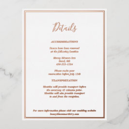 Elegante y moderno Detalles Tarjeta De Alojamiento