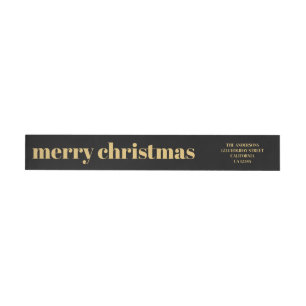 Elegante y moderno envolvimiento para Navidad Blac