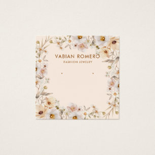 Elegante y moderno Joyería Floral Tarjeta de visua