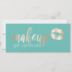 Elegante y moderno labios y maquillaje de oro rosa