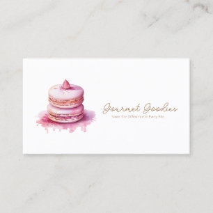 Elegante y moderno Macaron Bakery Tarjeta de Negoc