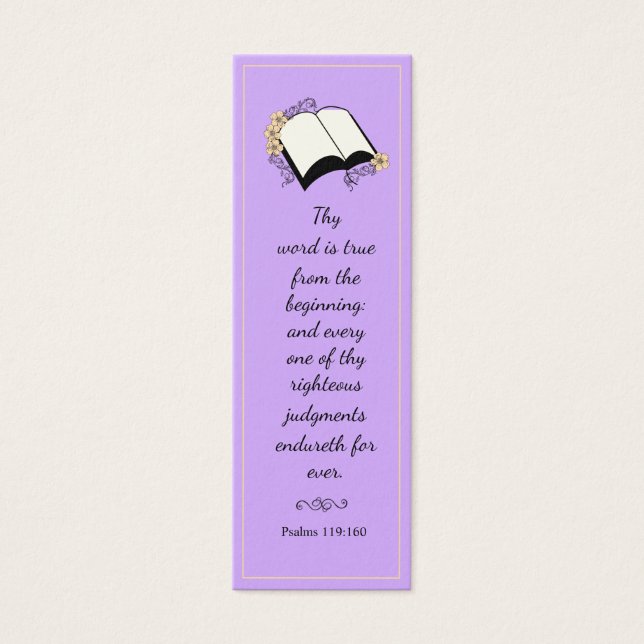 Elegante y moderno marcador de verso de la biblia  (Frente)