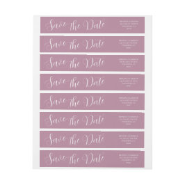 Elegante y moderno matrimonio malva salva la fecha