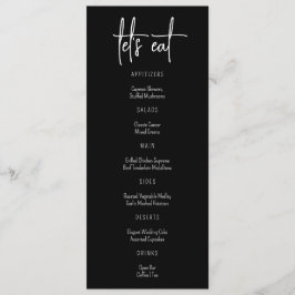 Elegante y moderno menú Boda de nombres personaliz