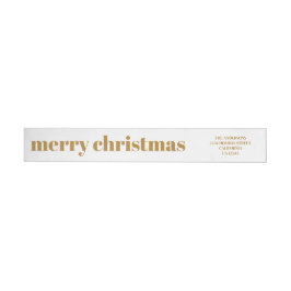 Elegante y moderno Mustard Gold Merry Christmas