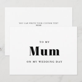 Elegante y moderno Para mi madre el día de mi boda